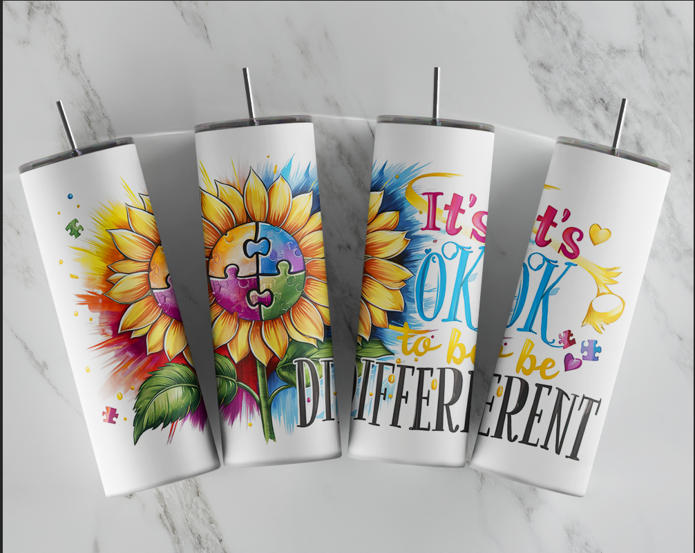 Inspirational Tumbler - It's Okay to be Different
