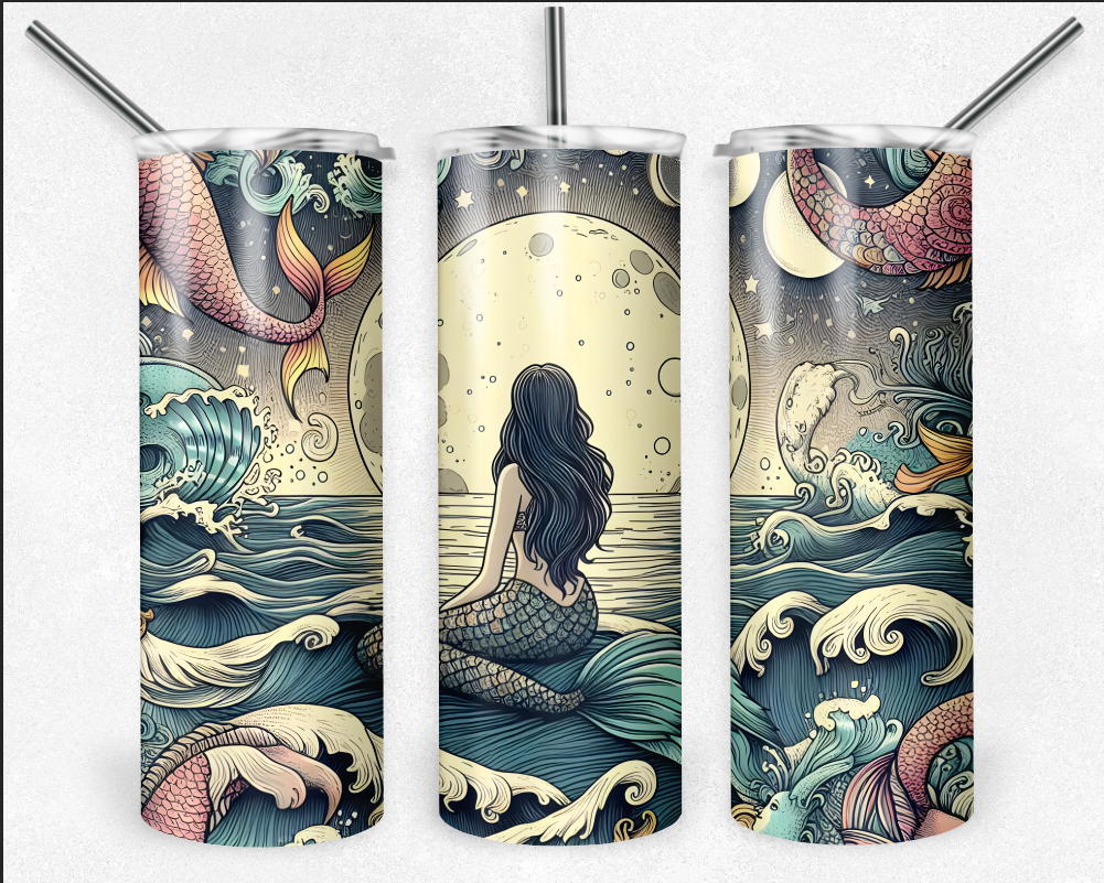 Mermaid Tumbler - Ukiyo-e Ocean