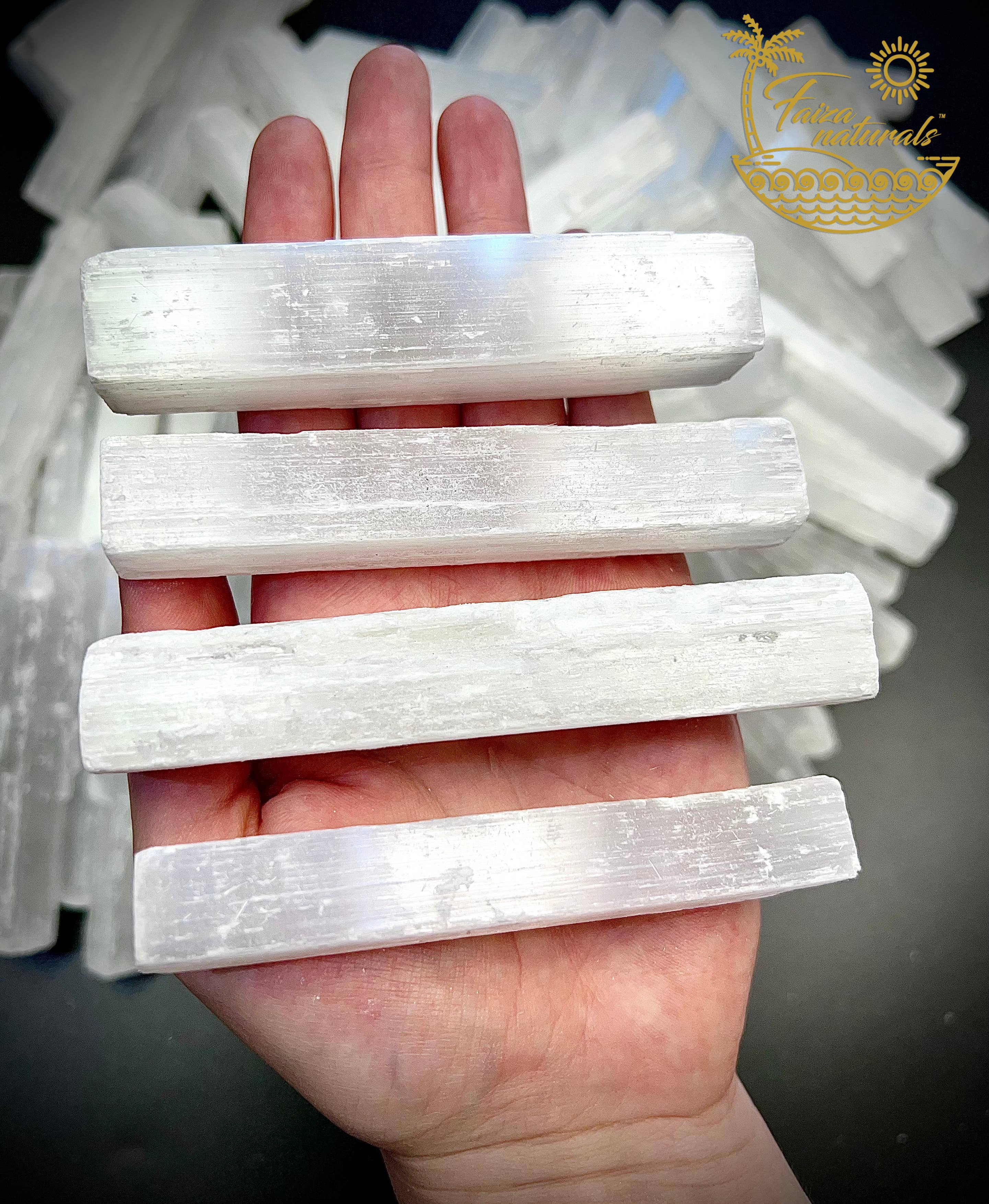 Selenite Crystal Wands, 4in