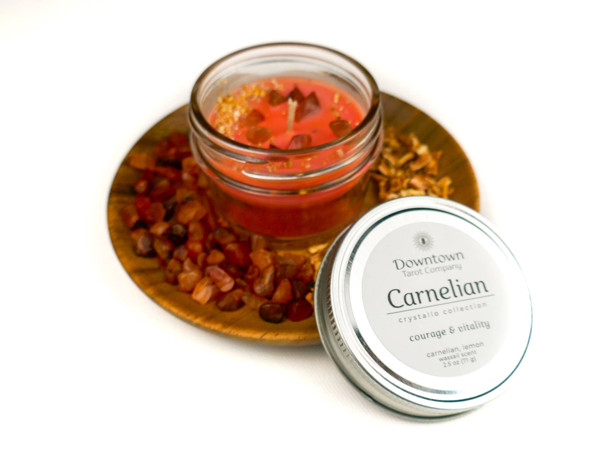 Crystal & Herb Candle - Carnelian