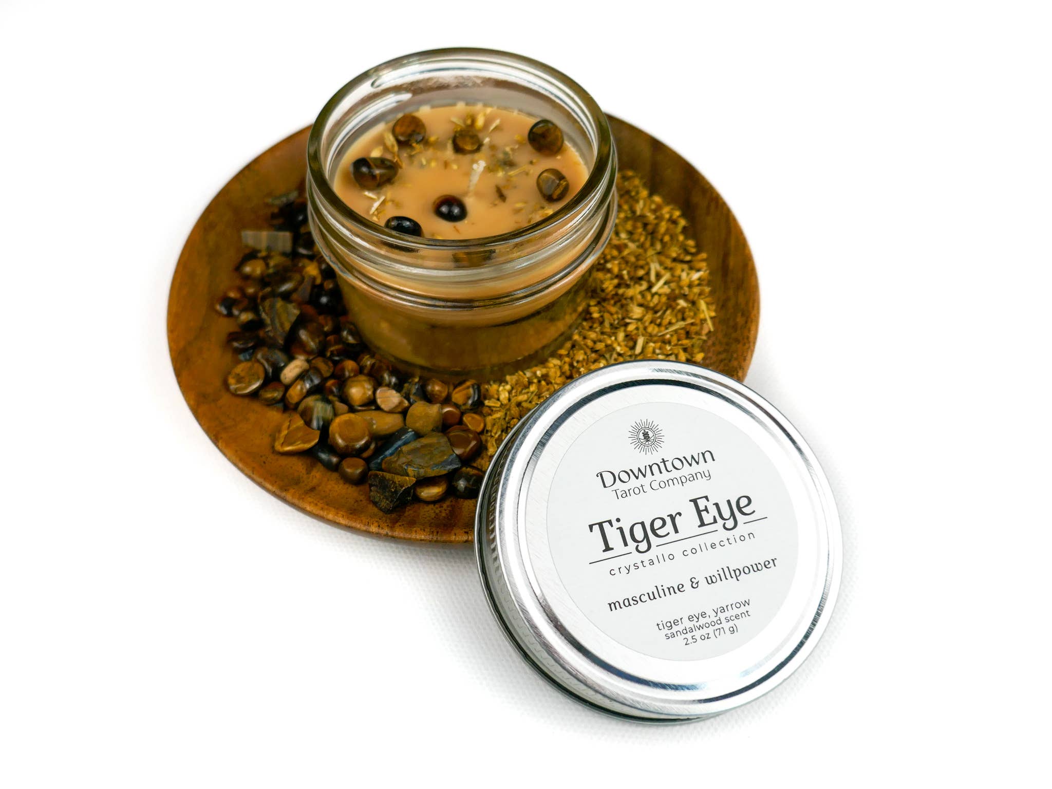 Crystal & Herb Candle - Tiger Eye