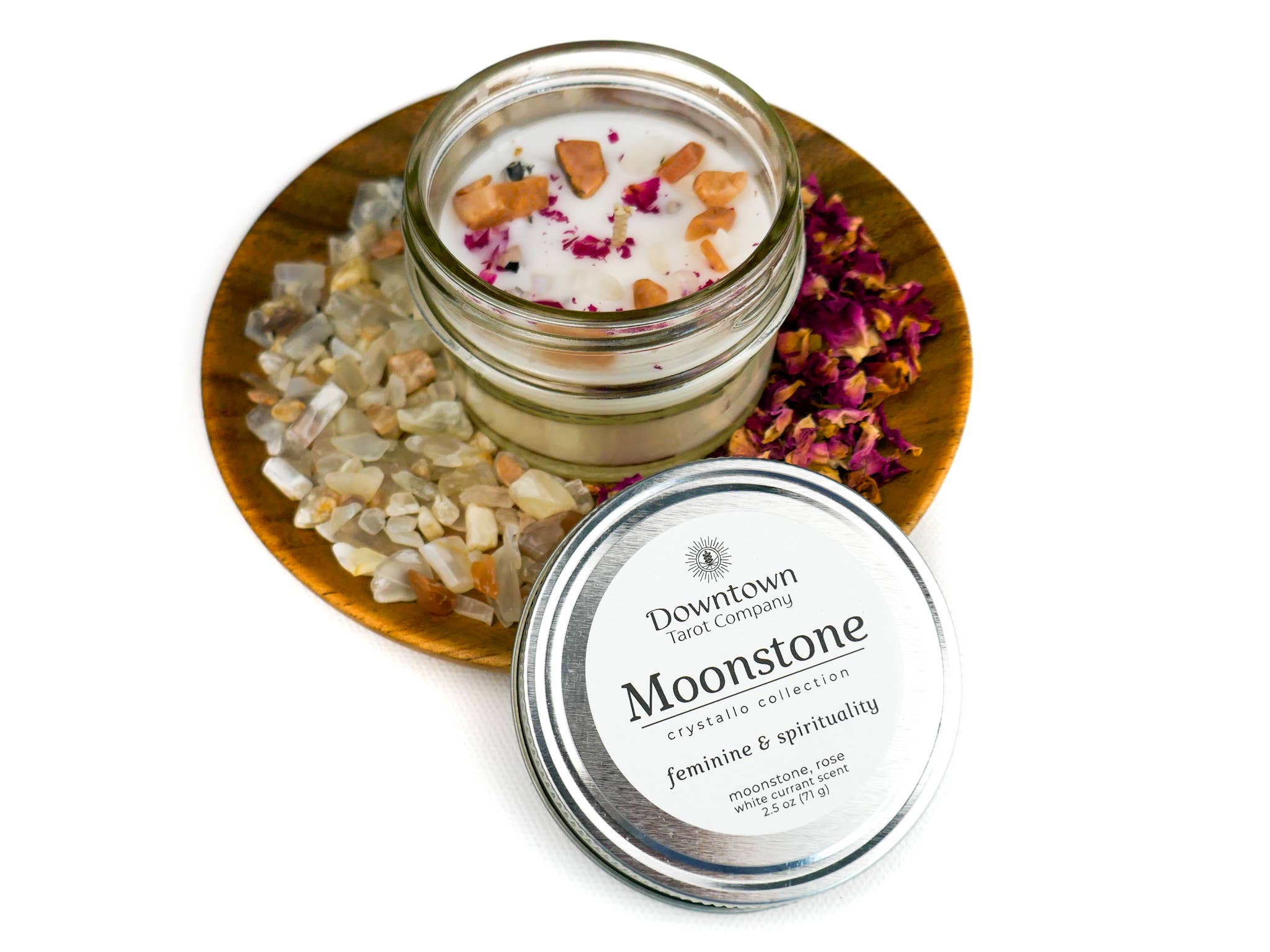 Crystal & Herb Candle - Moonstone