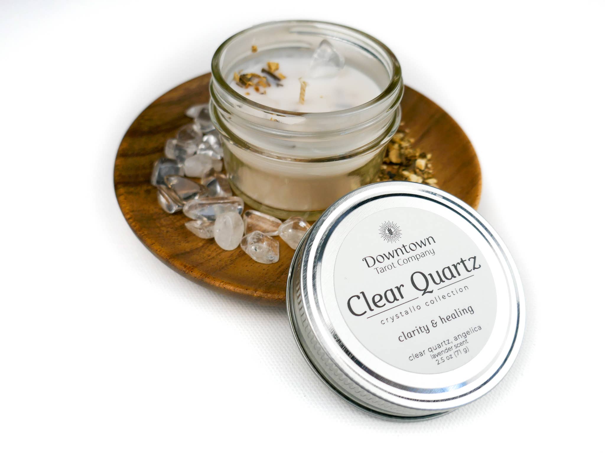 Crystal & Herb Candle - Clear Quartz