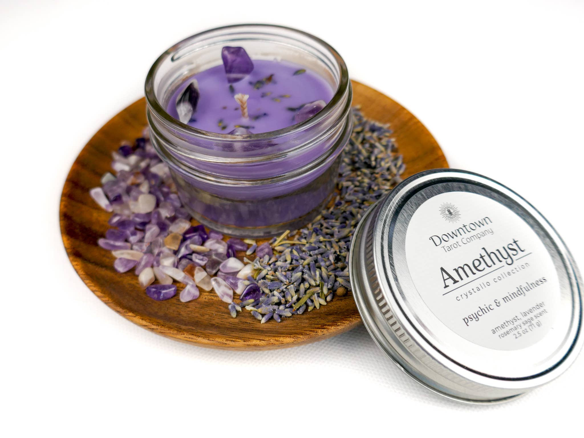 Crystal & Herb Candle - Amethyst