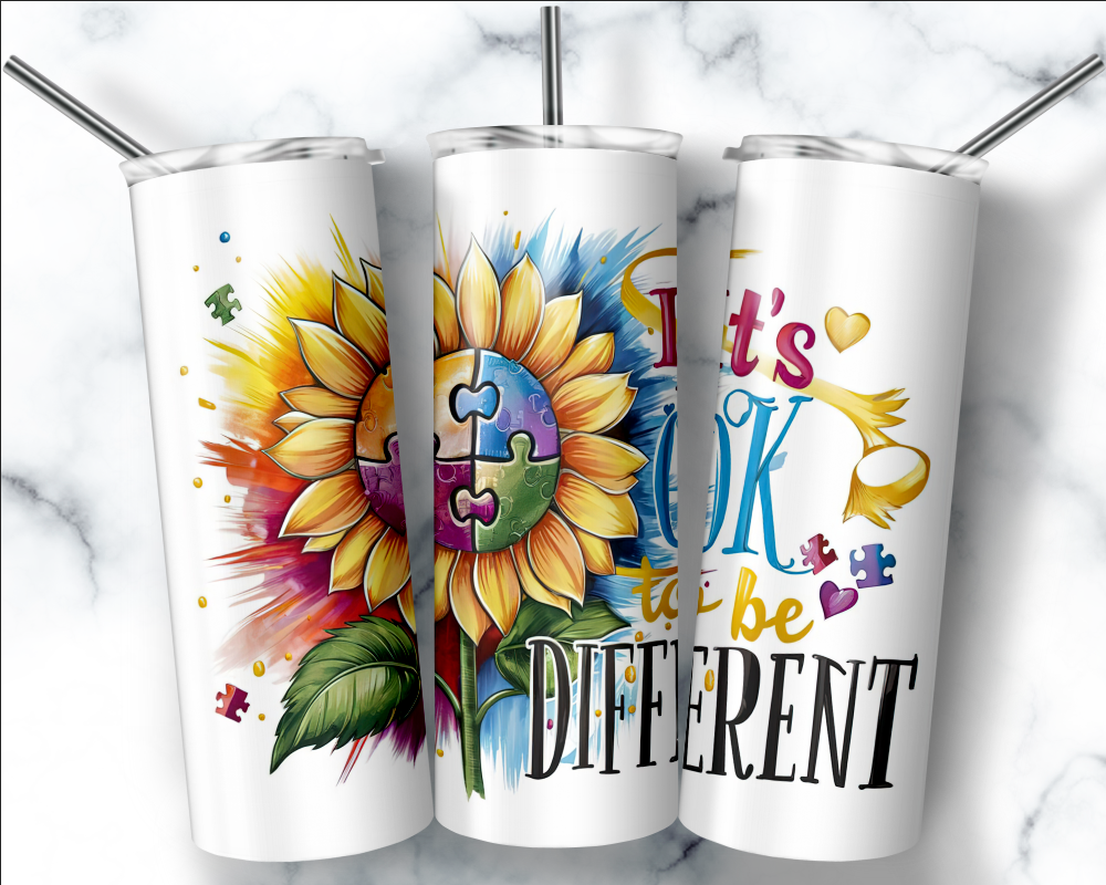 Inspirational Tumbler - It's Okay to be Different