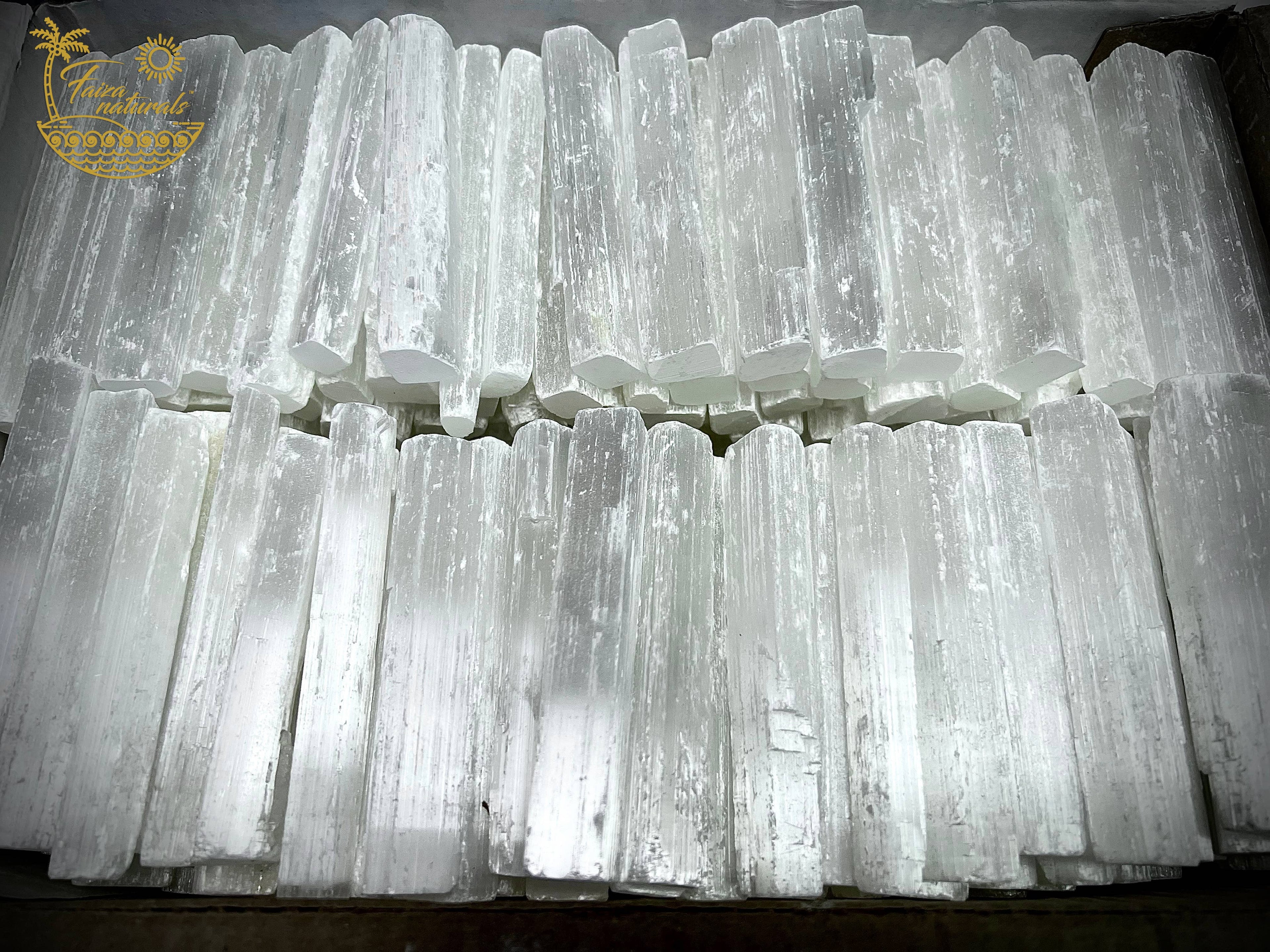Selenite Crystal Wands, 4in