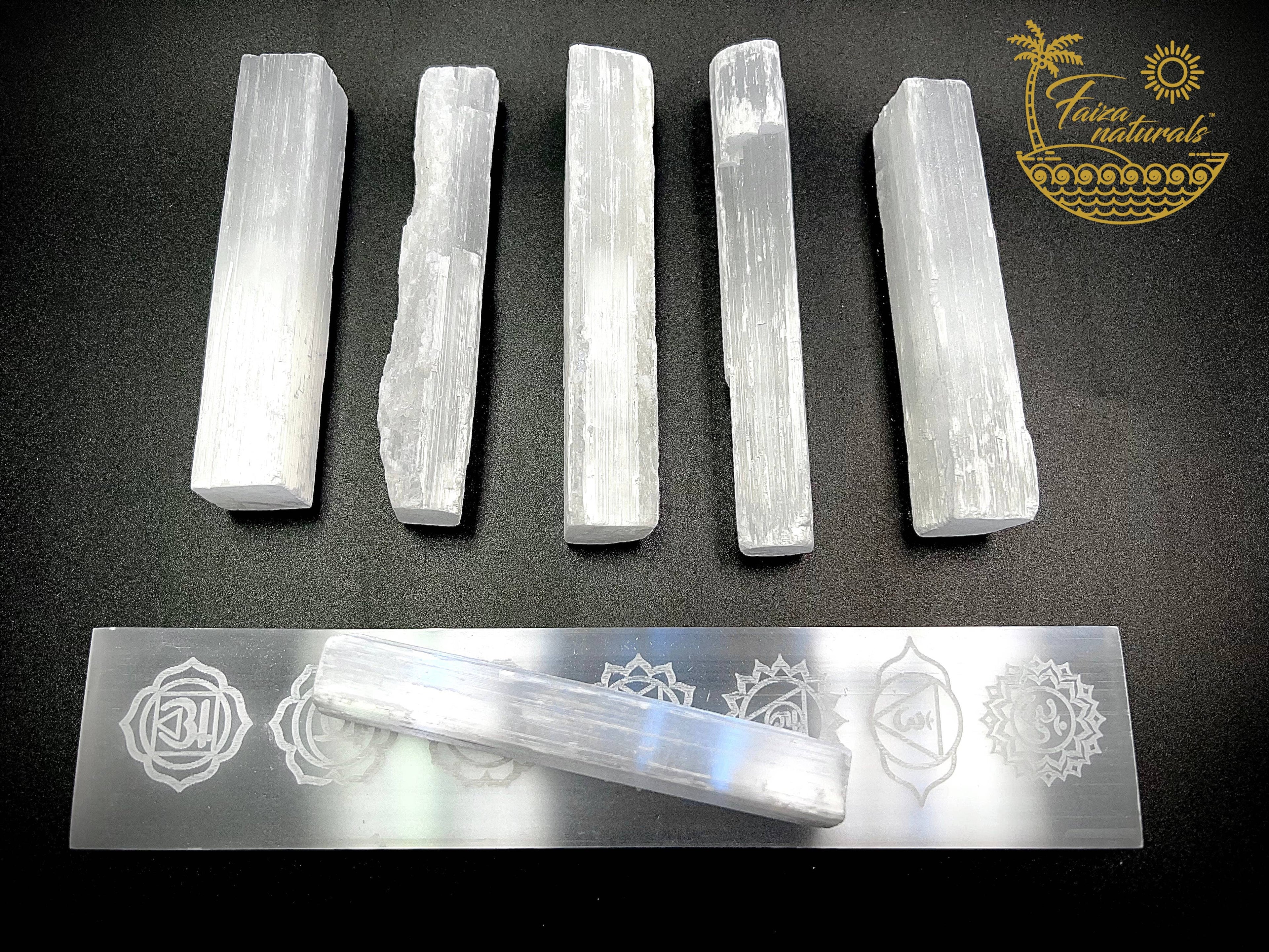 Selenite Crystal Wands, 4in