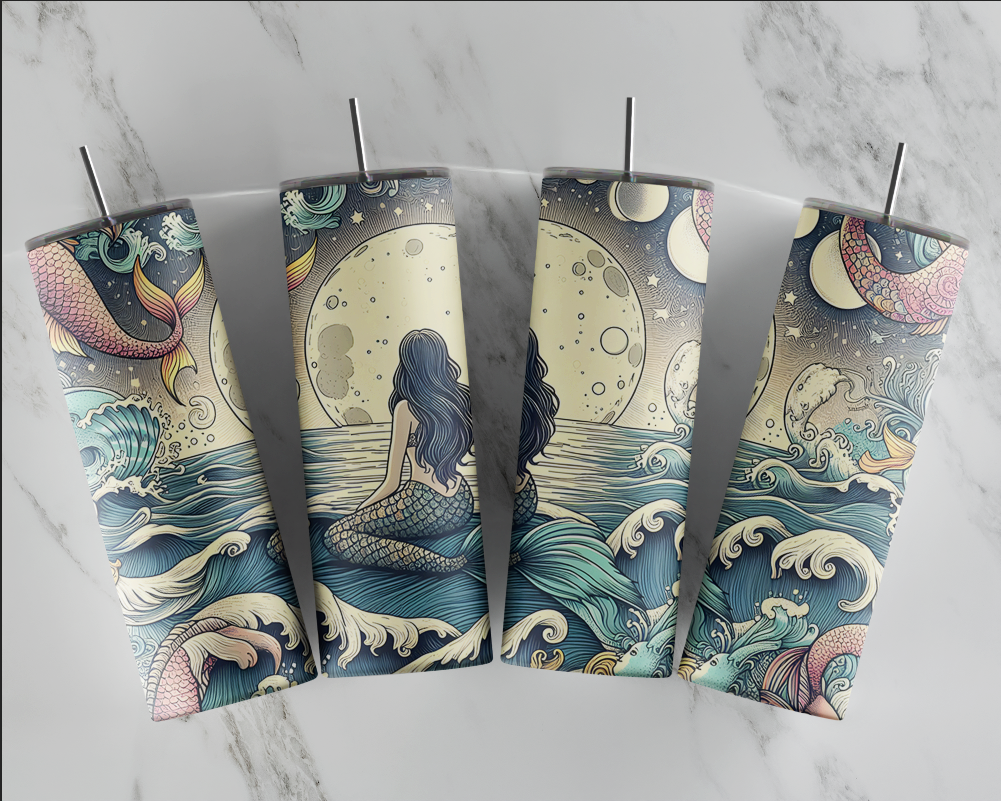 Mermaid Tumbler - Ukiyo-e Ocean
