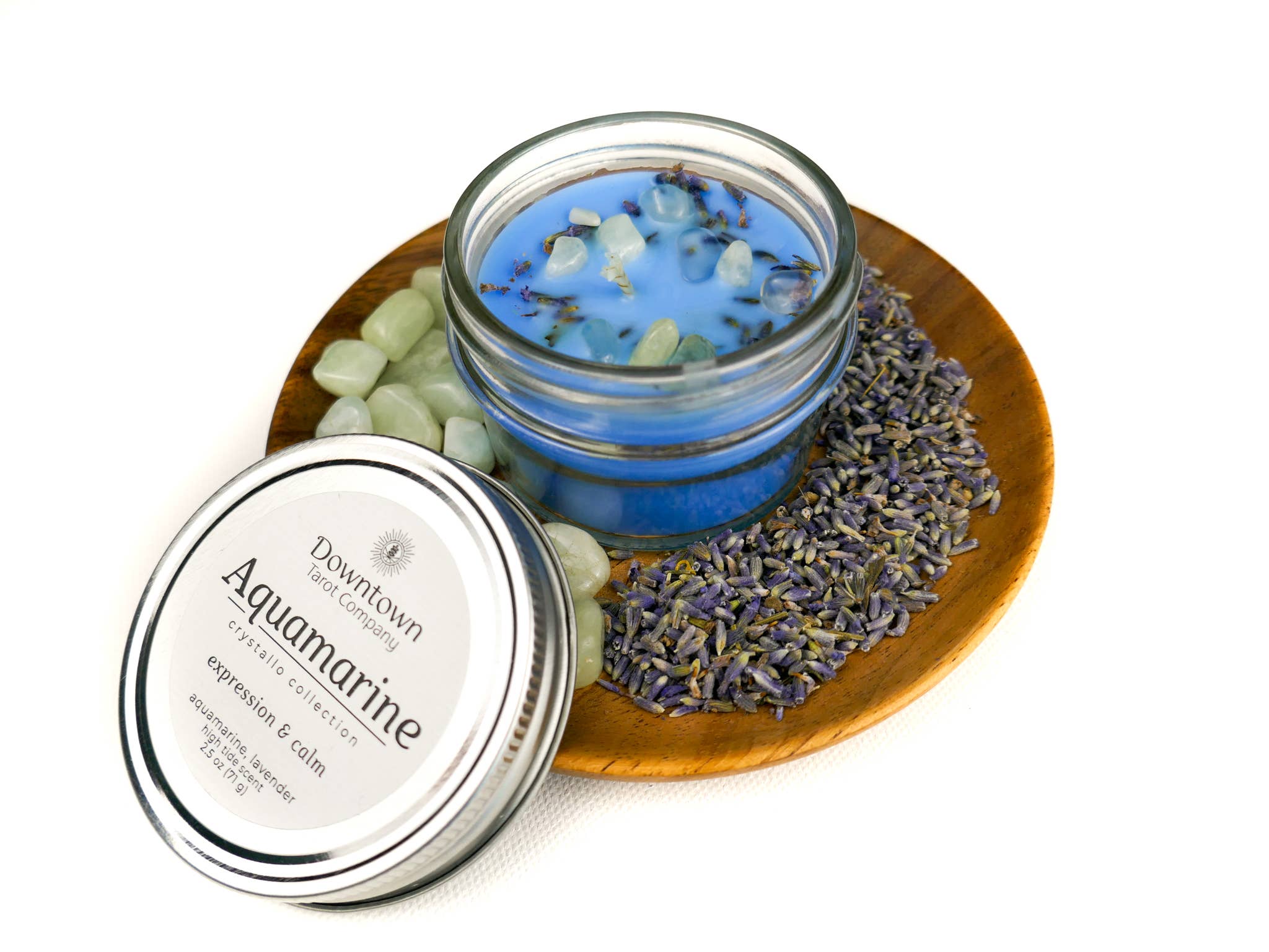 Crystal & Herb Candle - Aquamarine